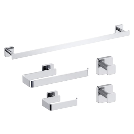 Kibi Blaze 5 Piece Bathroom Hardware Set C-KBA16-5CH